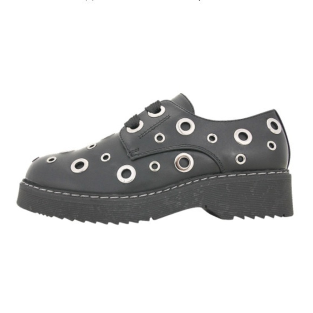 Prima Donna | Black & Silver Hardware Oxfords